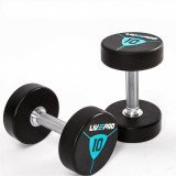 Гантели в уретане LIVEPRO Premium Urethane Dumbbells 36 кг, черный/синий