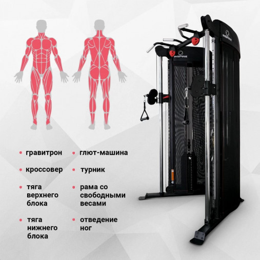 Силовой комплекс Inspire СFT1 Двойной блок / Двойная регулируемая тяга (ДРТ) Силовой комплекс Inspire СFT1 Двойной блок / Двойная регулируемая тяга (ДРТ)