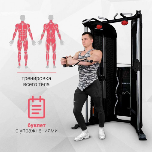 Силовой комплекс Inspire СFT1 Двойной блок / Двойная регулируемая тяга (ДРТ) Силовой комплекс Inspire СFT1 Двойной блок / Двойная регулируемая тяга (ДРТ)